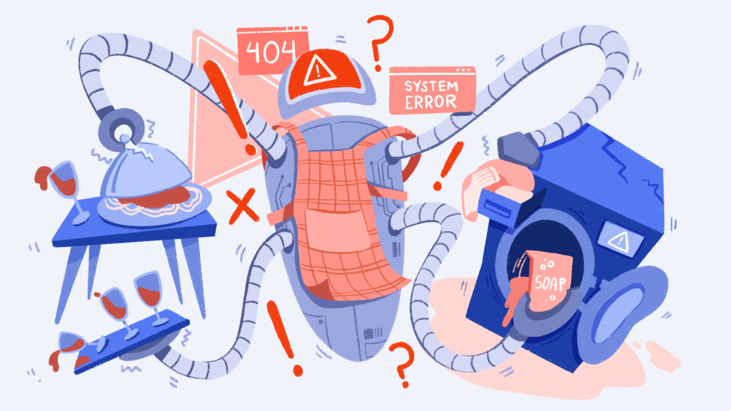 Spudnik Myth2 Illustration AI robots can do household chores